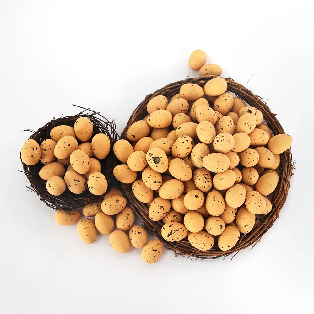 100Pcs Easter Eggs, You Can Make Your Own Mottled Foam Eggs and Egg Wreaths To Decorate The Easter Party 2025 Home Accessories Peaceful Pleasures Health and Wellness 1.8cm coffee