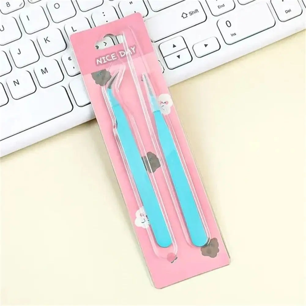 Creative Macaroon Color Tweezers DIY Decroative Sticker Tool Sticker Tweezers Multi-Tool Practical Journal Diary Peaceful Pleasures Health and Wellness Blue