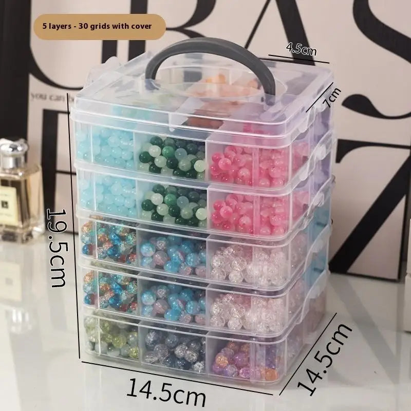 Stackable Clear Plastic Storage Box | 1-4 Tier Compartment Organizer