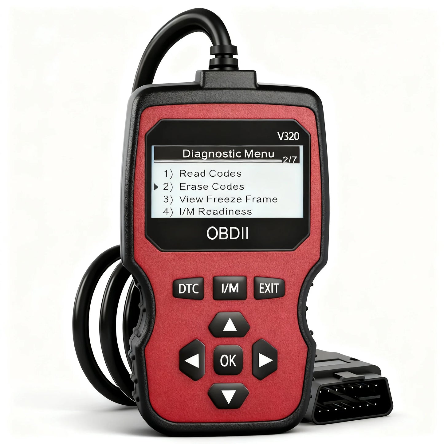 2025 New Obd2 Scanner - Handheld Car Diagnostic Tool, Supports Code Reading/Erasure, Real-Time Data Stream, Engine Light Check, Battery Test, Etc. - Red/Black Design, Suitable for Vehicle Diagnostics, Vehicle Diagnostic Tool, Peaceful Pleasures Health and Wellness Red