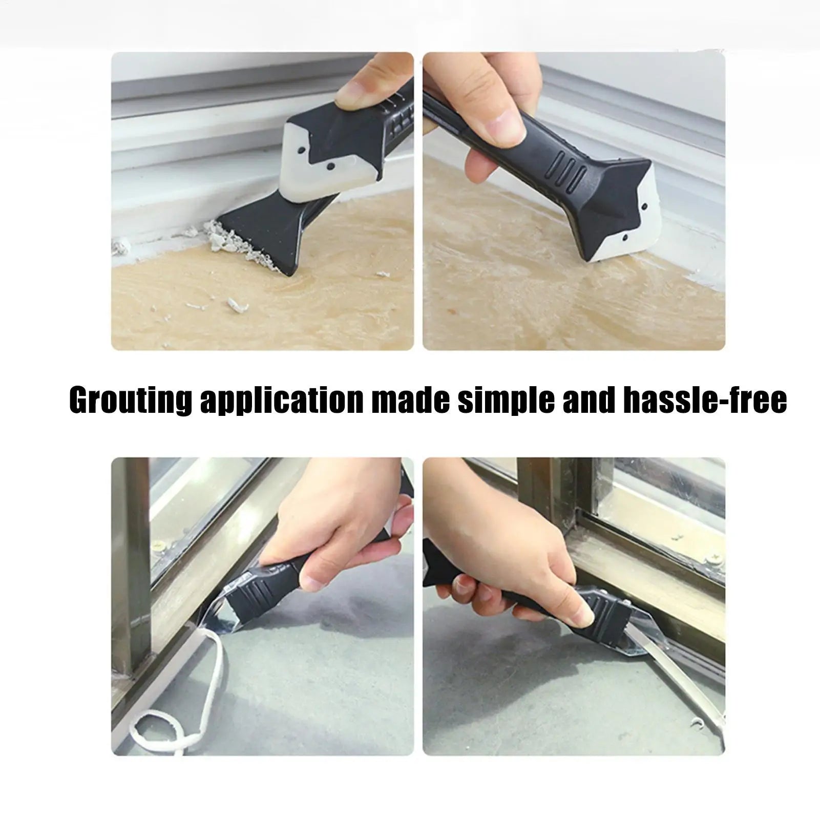 Retractable Silicone Caulking Tool Multifunctional Flexible Caulk Finishing & Smoothing Kit For Home Bathroom Kitchen Shower Peaceful Pleasures Health and Wellness