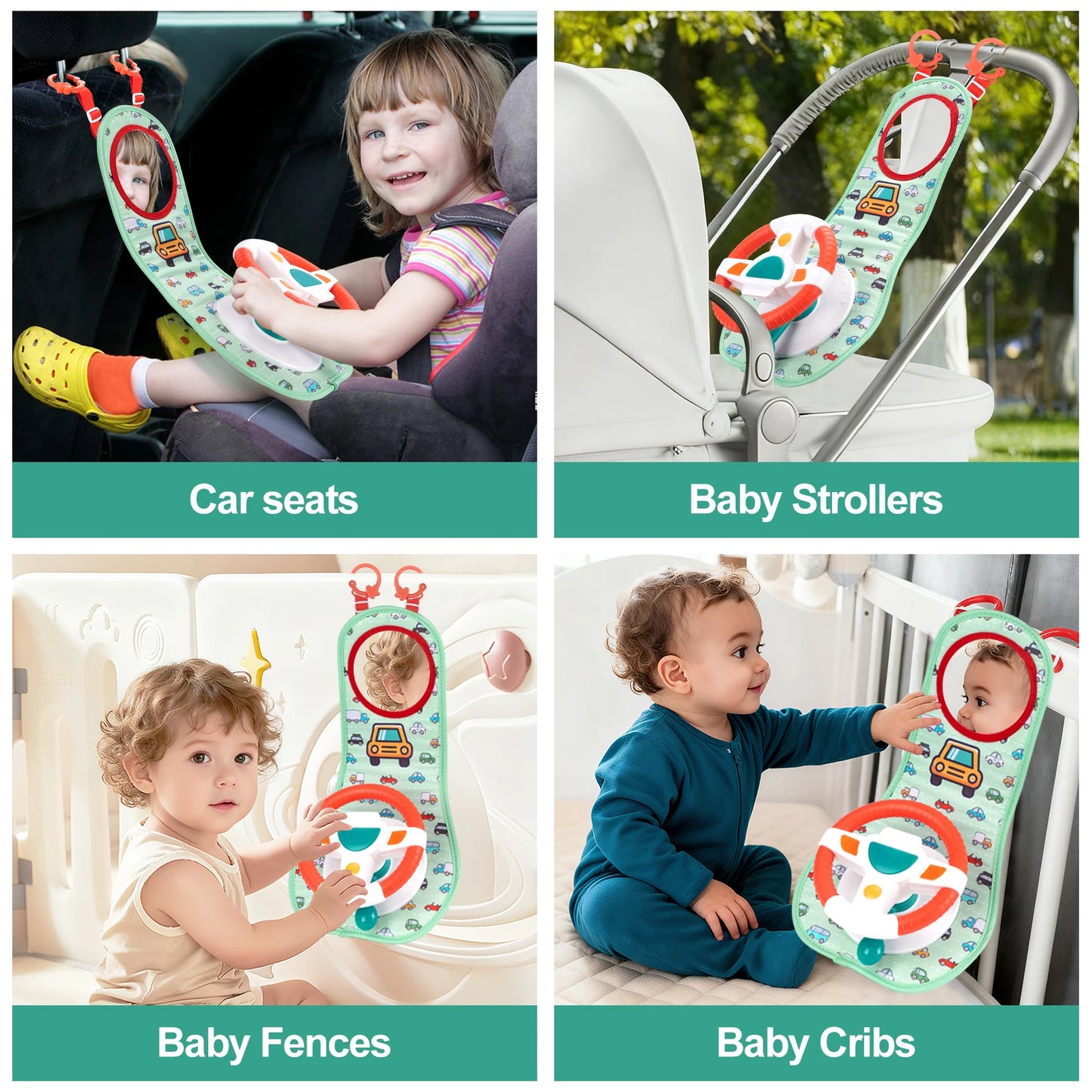Baby Car Eletric Steering Wheel Toy Music Simulate Driving Seat