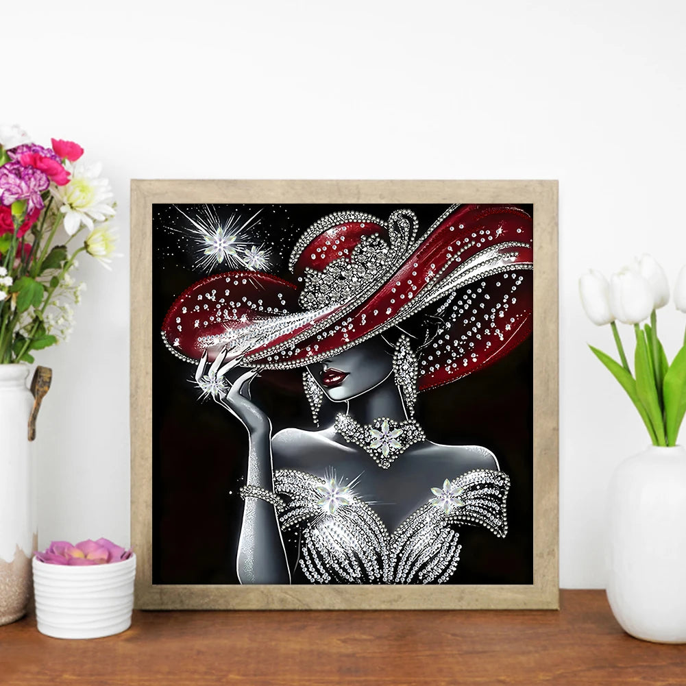 5D DIY Partial Special Shaped Drill Diamond Painting Kit Girl Decoration 30x30cm Peaceful Pleasures Health and Wellness