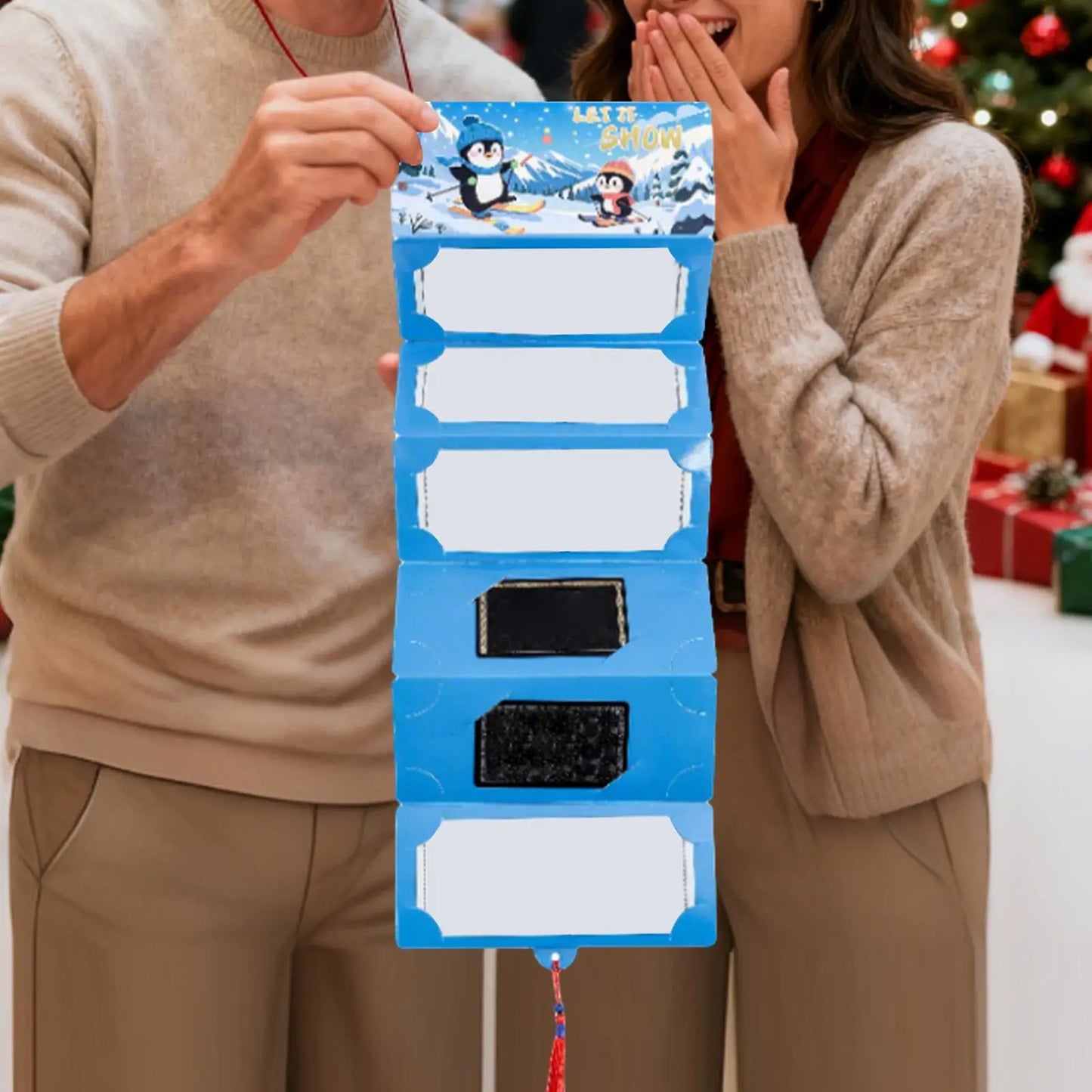 Christmas Money Holder Cards 10 Slots Storage Box Christmas Cash Holder For Neighbor Children Adults Friends Teachers Students Peaceful Pleasures Health and Wellness