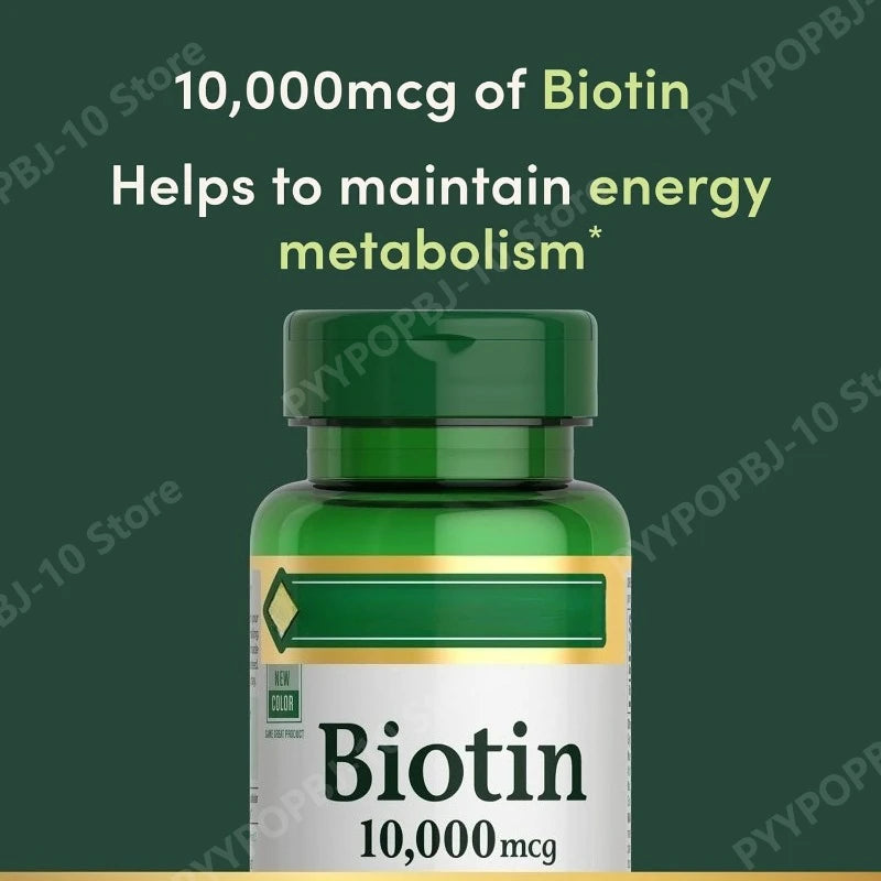 Biotin 10,000 mcg Softgels – Hair, Skin & Nails | 120 Count
