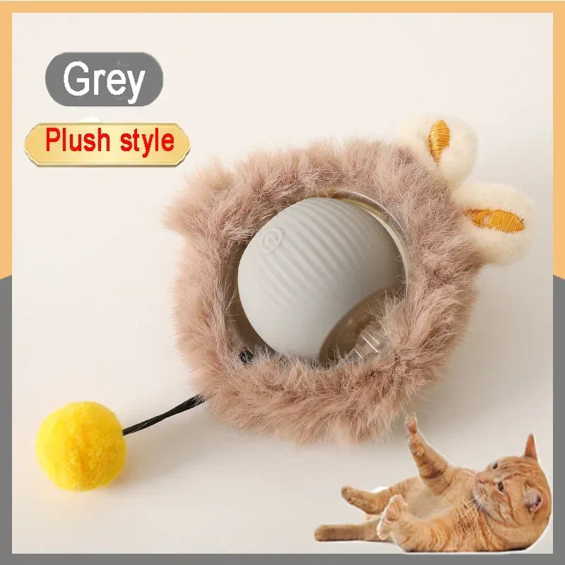 Electric Auto-Rolling Interactive Cat Ball Toy | USB Rechargeable