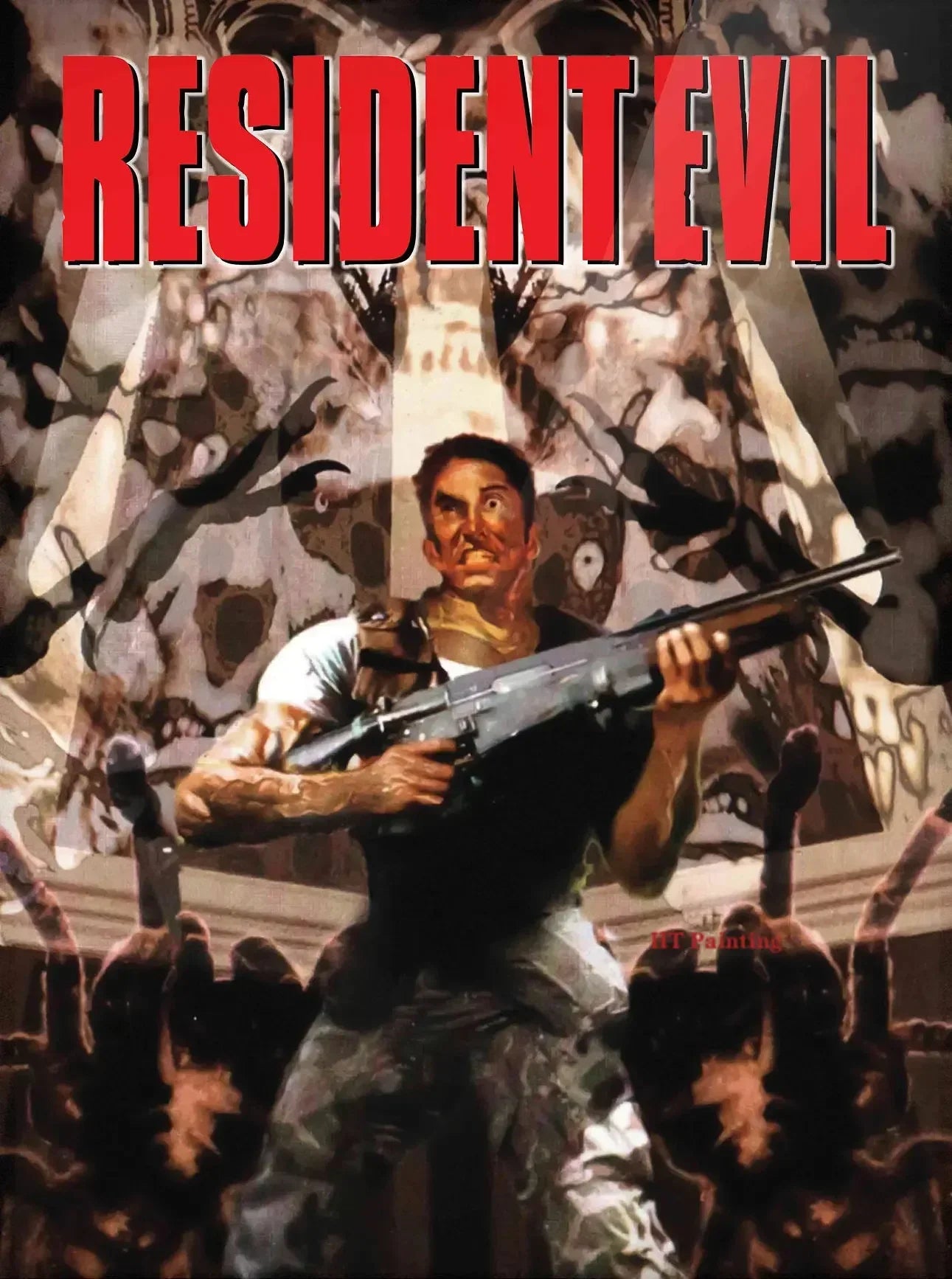 Classic Hot Video Game Resident-Evil 2 3 4 All Characters Vintage Poster Canvas Painting Wall Art Pictures Home Gamer Room De Peaceful Pleasures Health and Wellness