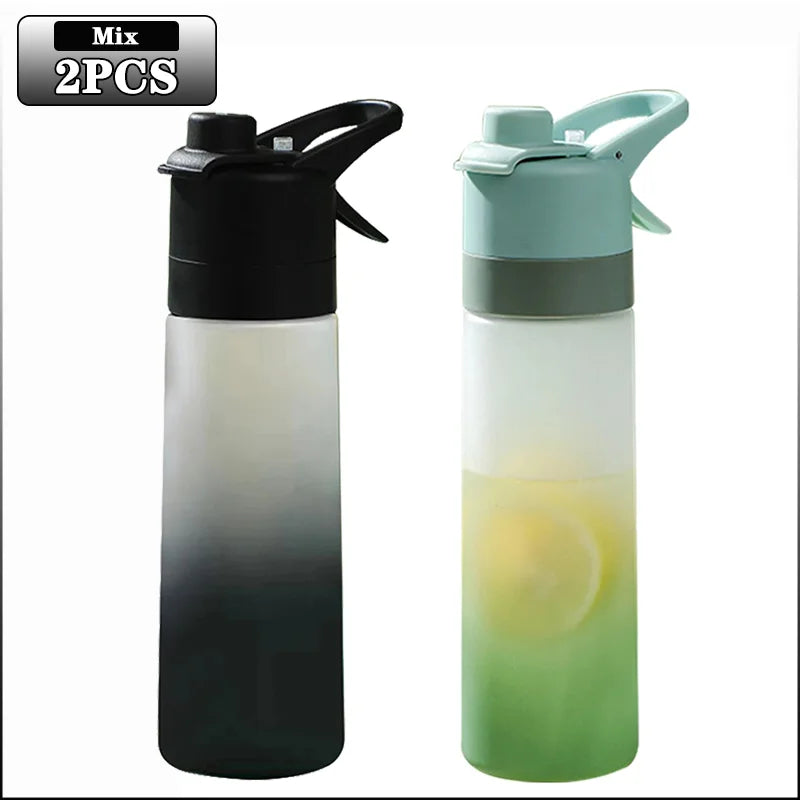 650ml Mist Spray Water Bottle with Straw – BPA-Free Reusable