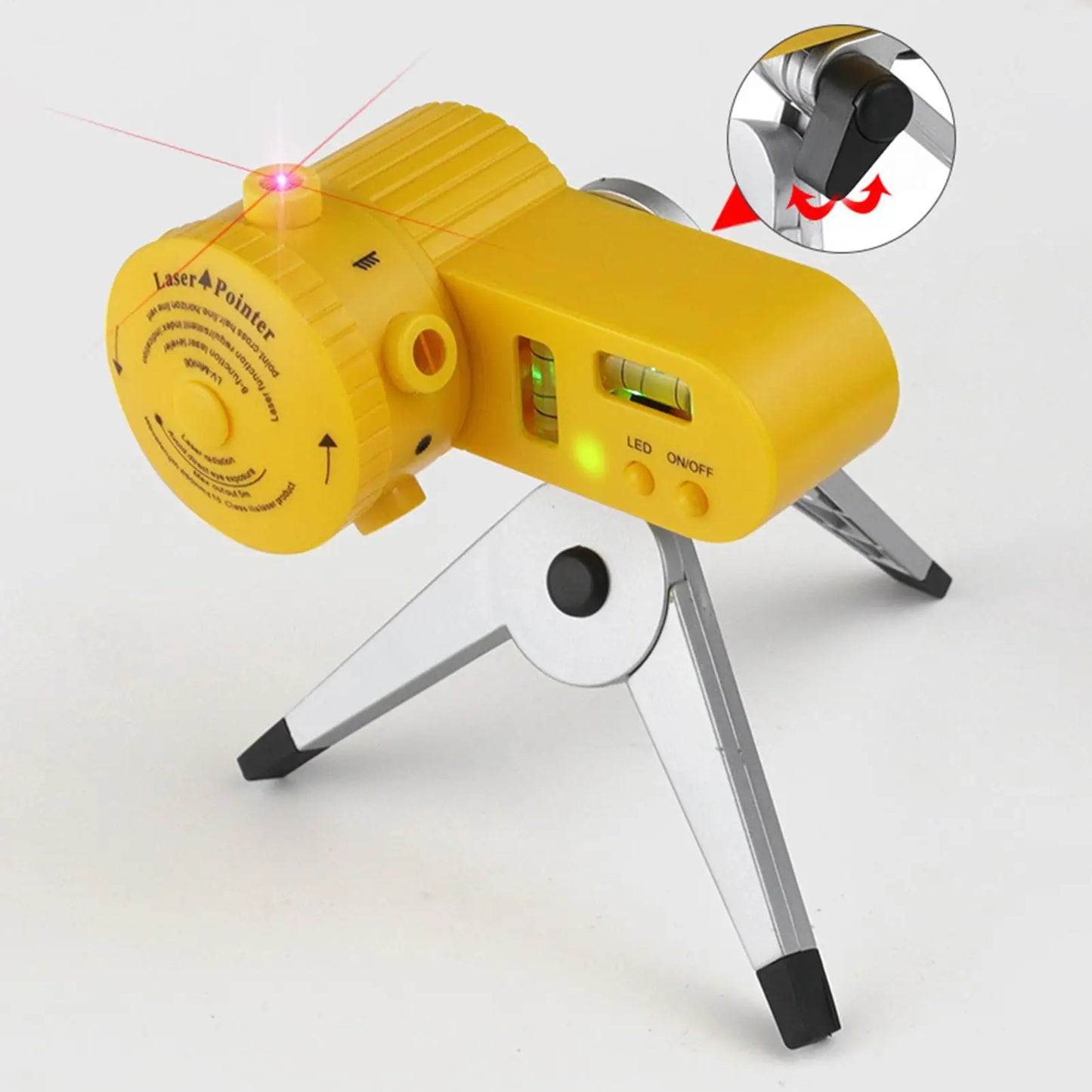5-Line Laser Level with Foldable Tripod | Auto Self-Leveling