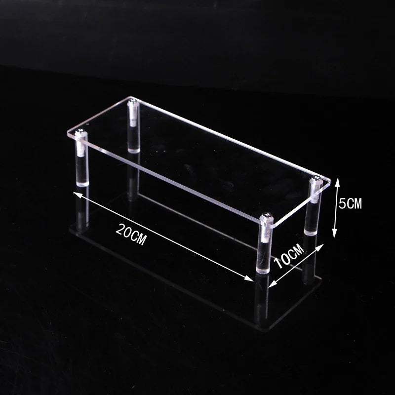 1–5 Tier Acrylic Display Stand | Riser Shelf Rack – Clear & Black