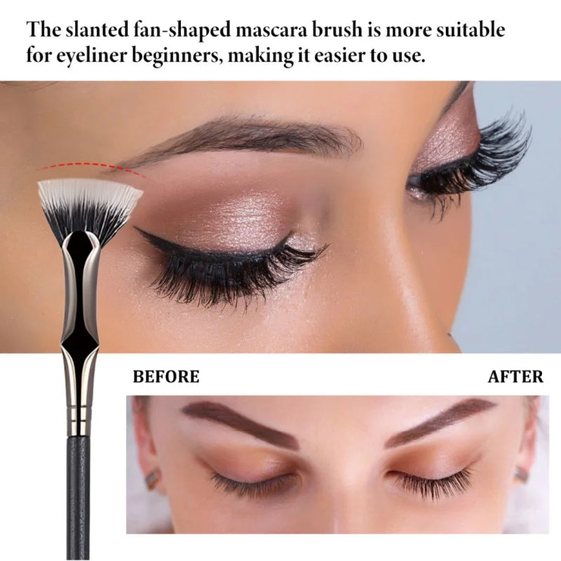 Fan-shaped eyelash brush, mascara brush, eyelash comb separator, suitable for upper and lower eyelashes Eyelash makeup tools Peaceful Pleasures Health and Wellness