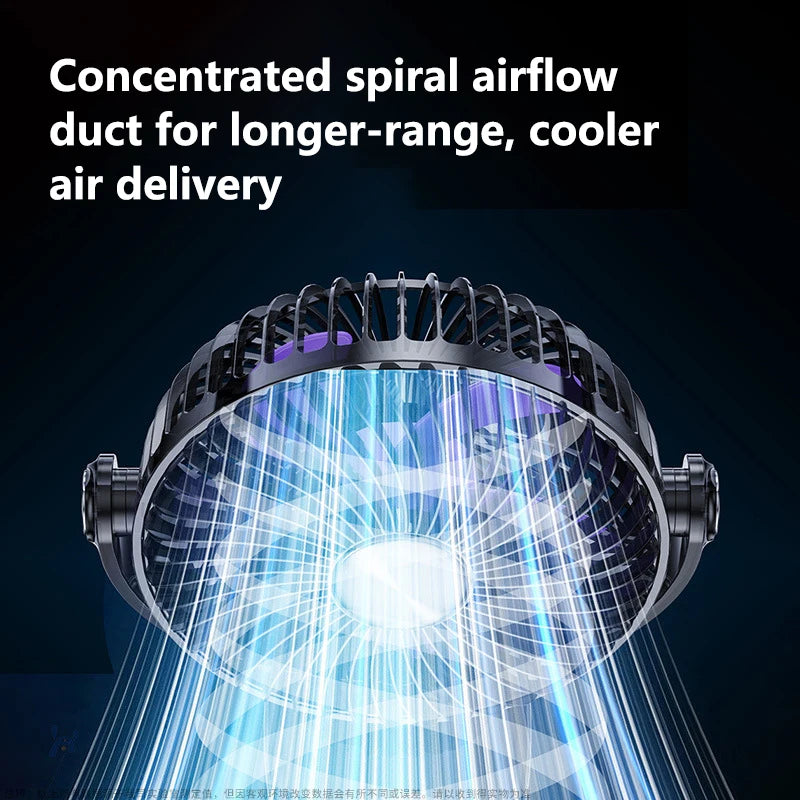 Bedroom Silent Loop Fan USB Charging Automatic Shaking Clip Fan Office Dormitory Desktop Small Fan Peaceful Pleasures Health and Wellness