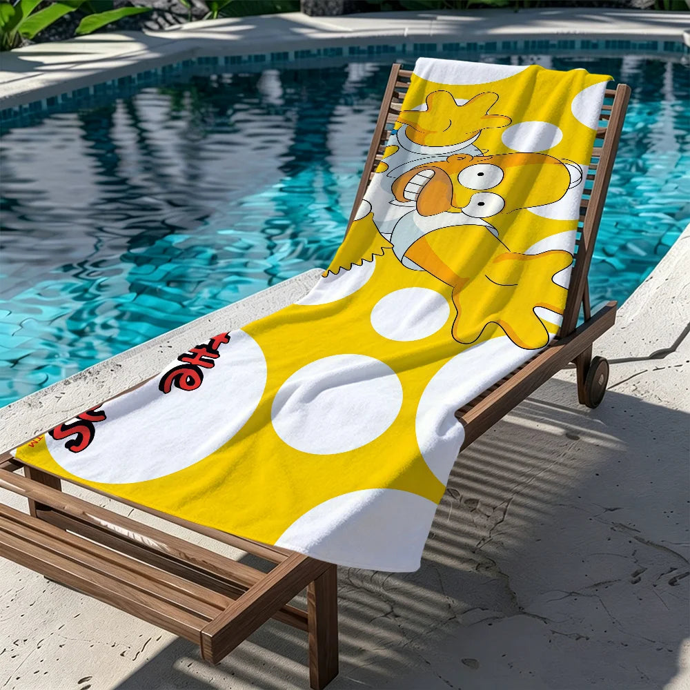 Cartoon Quick-Dry Beach Towel | Soft Pool & Travel Towel Quick-Dry Beach Towel Peaceful Pleasures Health and Wellness