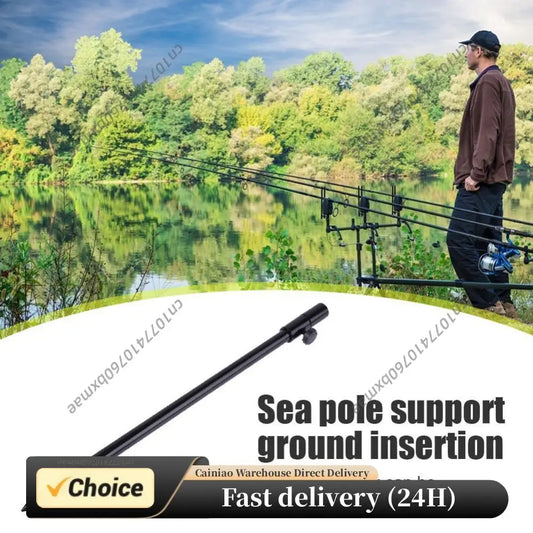 Carp Fishing Bankstick Adjustable Bite Alarm Bank Stick Extension Rod Black Peaceful Pleasures Health and Wellness