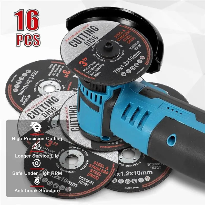 Y51A-16Pack Cutting Discs Cutting Disc 76Mm Wood And Metal Cutting Discs Flex Discs For Angle Grinders 76 Mm Fan Disc Peaceful Pleasures Health and Wellness