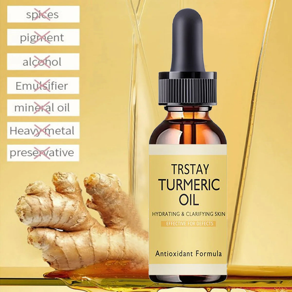 New Turmeric Oil Glow to Facial Lightening Serum For Black Brown Skin Leg Hand Body Whitening for Dark Skin beauty health Peaceful Pleasures Health and Wellness