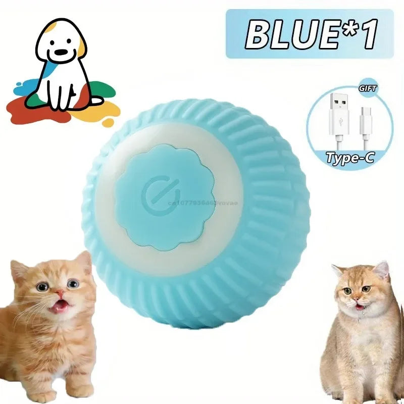 Electronic Auto-Rolling Interactive Cat Ball Toy | USB Rechargeable