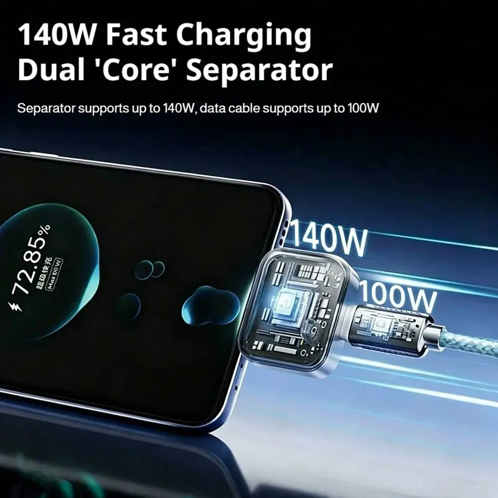 140W Smart Auto-Stop USB-C Charging Adapter | Overcharge Protection