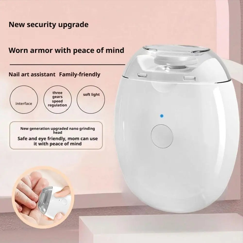2-in-1 Rechargeable Electric Nail Clipper & Grinder with LED Light