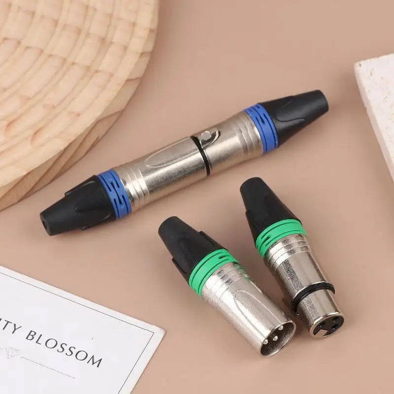 1Pc MIC Adapter XLR Cable Terminal Audio Wire Connector Pin XLR Plug Jack Male / Female Microphone Connector Peaceful Pleasures Health and Wellness