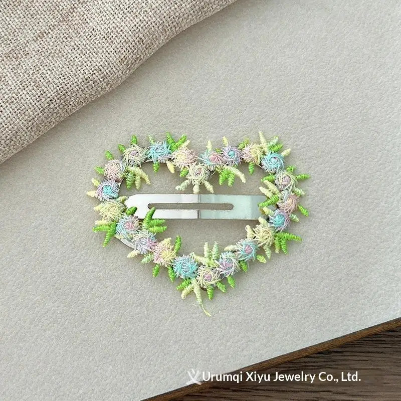 Pink Flower Star Heart Geometric Hair Clip for Women & Girls