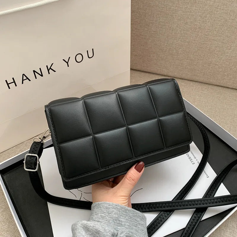 Women's Square Crossbody Bag – PU Leather Shoulder Messenger