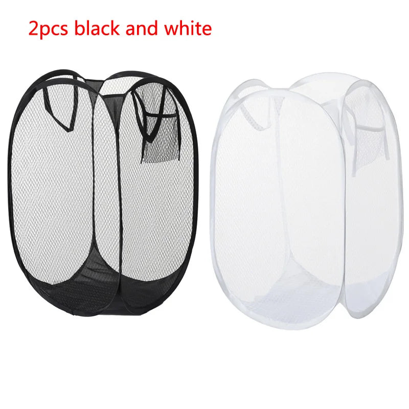 58 Large Capacity Storage Basket Mesh Pop-up Laundry Foldable Dirty