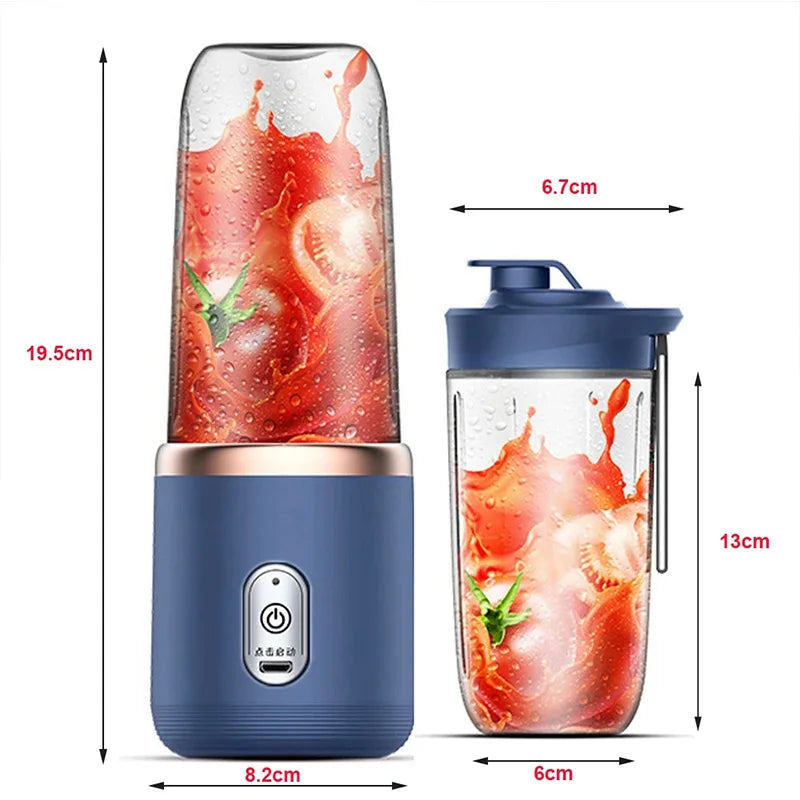 Powerful Quiet Twin-Gear Electric Juicer Easy Clean Operation Portable Smoothie Maker with Wireless Charging 300mL Capacity Peaceful Pleasures Health and Wellness