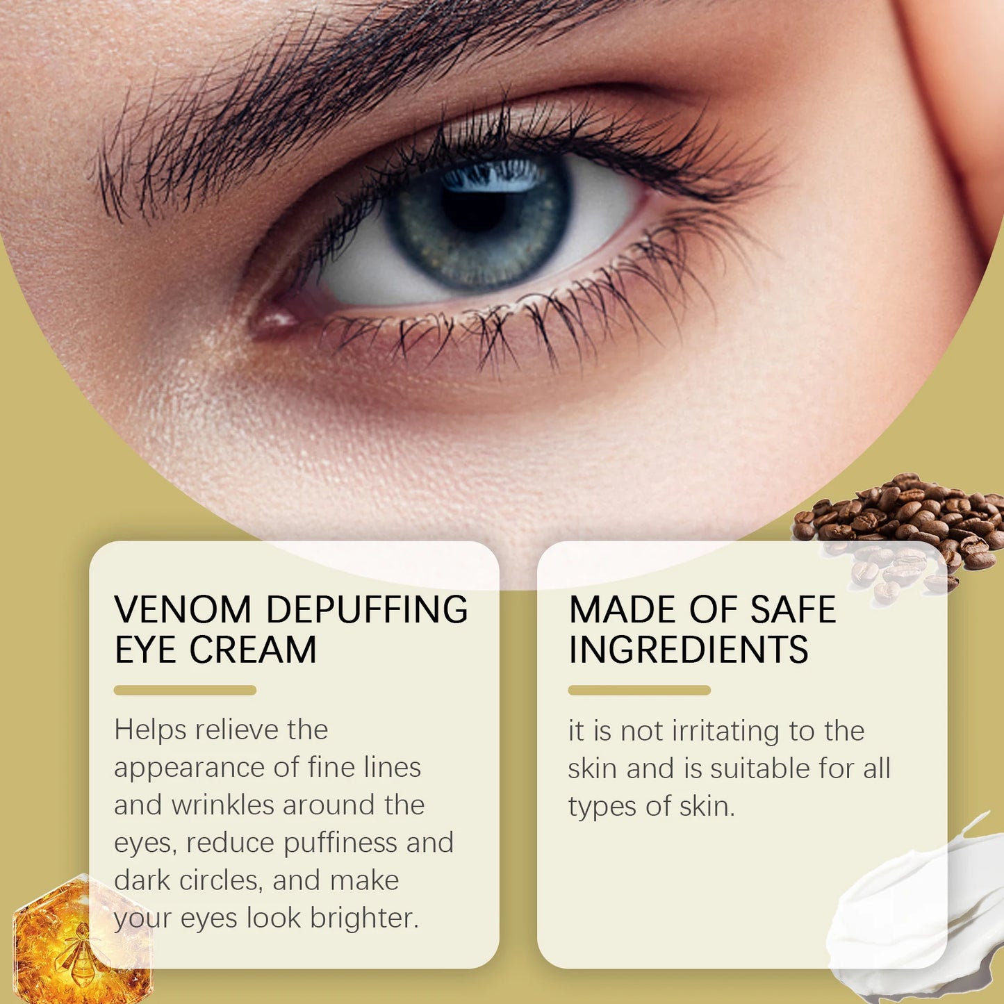 Bee Venom Eye Cream – Depuff, Firm & Fade Dark Circles
