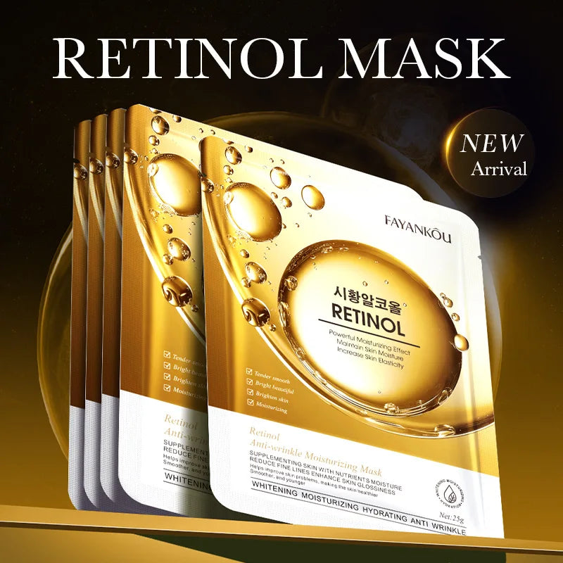 10-Pack Vitamin C Niacinamide Retinol Face Masks | Anti-Wrinkle