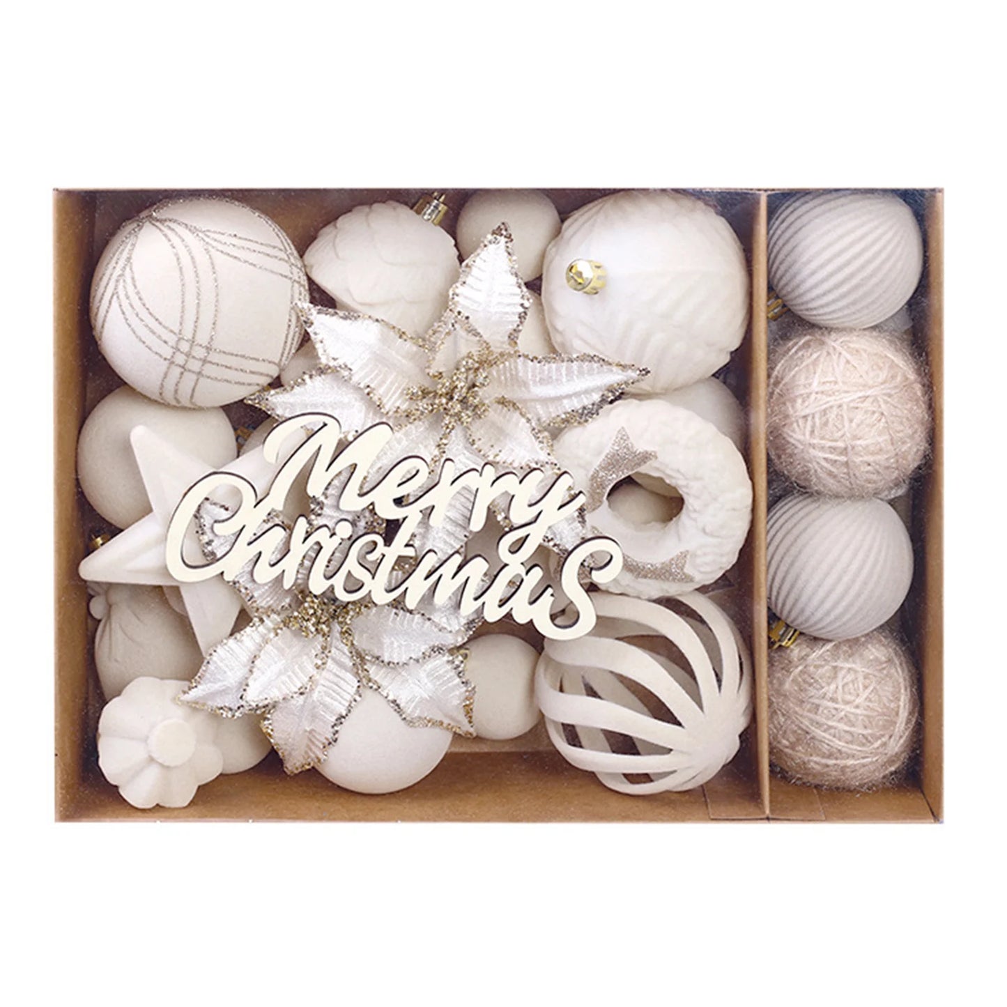 38-Piece Velvet Christmas Ball Ornaments – Mixed Color Set