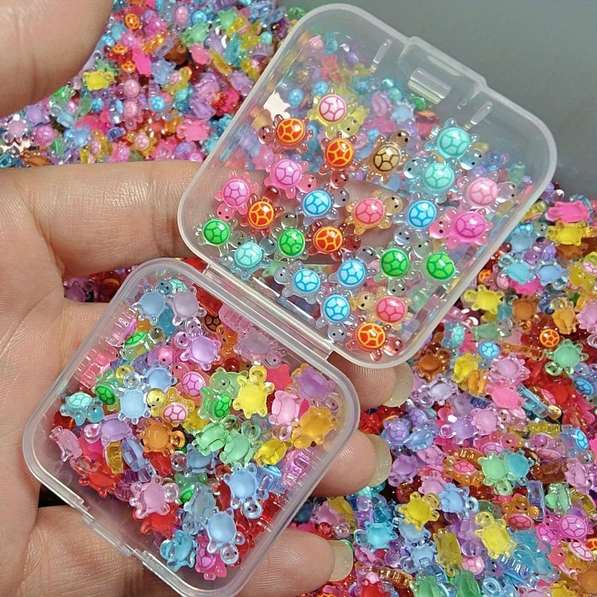 Glow in the Dark Mini Resin Sea Turtles – 100/200 Pcs Miniatures