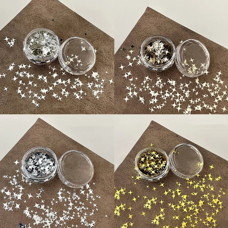 1Box Nail Glitter Star Shape Sequins Sparkly Flakes Paillette Nail Art Charms Decorations DIY Slices Accessories Peaceful Pleasures Health and Wellness