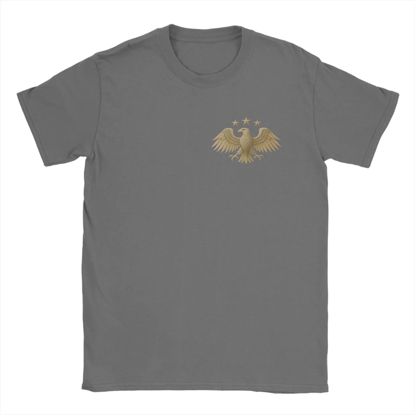Proud Syrian T Shirt Summer Eagle Syria Novelty T-Shirts Man 100% Cotton Round Neck Oversized Clothes Short Sleeves Funny Tops Peaceful Pleasures Health and Wellness Dark Grey M