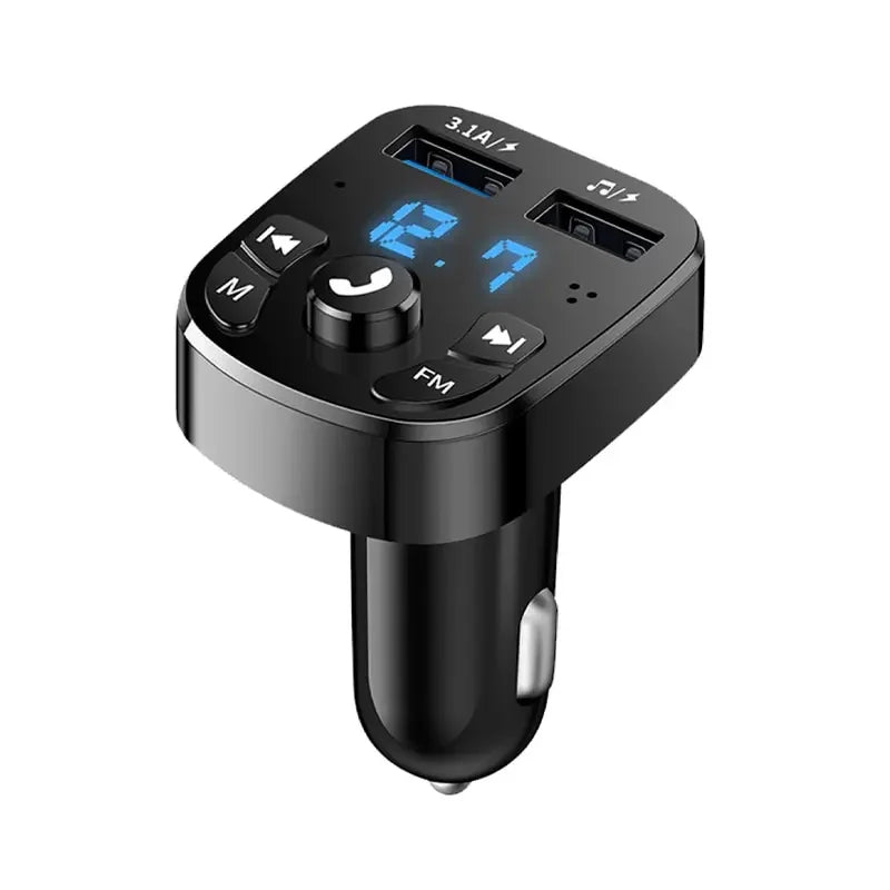 Car Mp3 Player Dual Usb Fast Charger Fm Bluetooth Receiver Bluetooth Compatible 5.0 Fm Transmitter Usb Flash Drive Plug Car Kit Peaceful Pleasures Health and Wellness Black G784