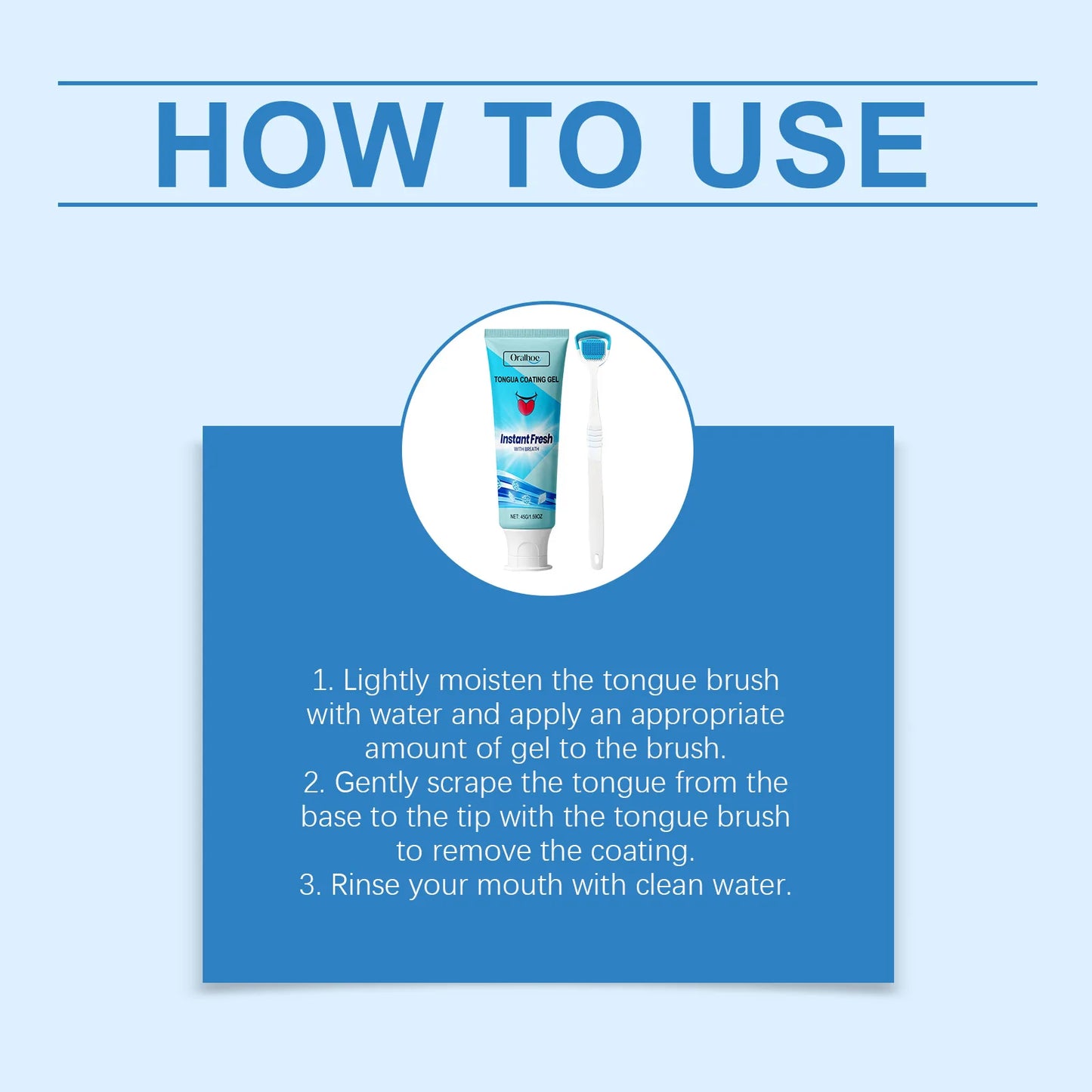 ORALHOE Tongue Cleaning Gel – Fresh Breath Oral Care 45g