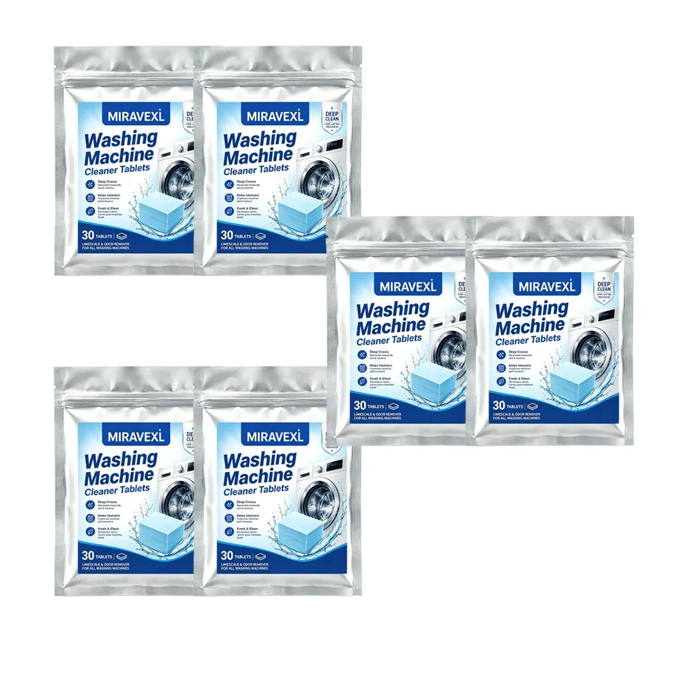 MIRAVEXL 30-Pack Washing Machine Cleaner Tablets | Descaler