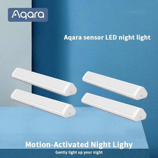 Original Aqara LED Induction Night Light Magetic Design 2 Level Brightness Human Body Light Sensor for Bedroom Bedside Closet Peaceful Pleasures Health and Wellness