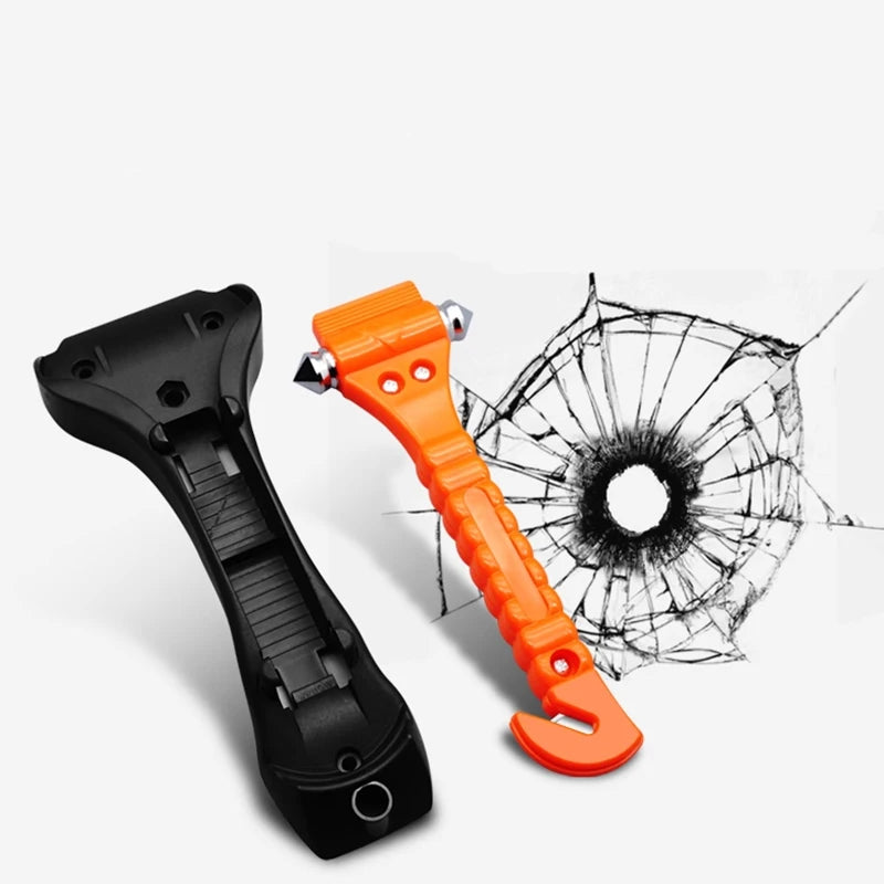 Two-in-one escape window-breaking tool hammer stainless steel in-car life-saving hammer emergency self-rescue Peaceful Pleasures Health and Wellness