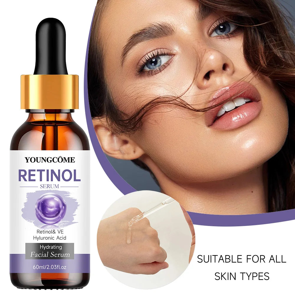 YOUNGCOME Retinol Serum with Hyaluronic Acid - Hydrating Anti Aging Serum for Deep Moisturizing 40/60ML Peaceful Pleasures Health and Wellness