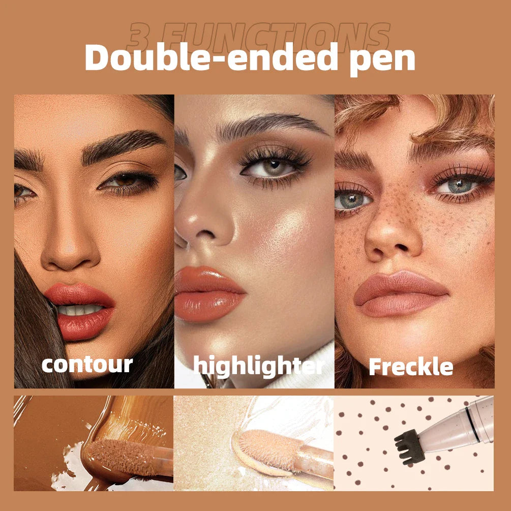 QIBEST 2-in-1 Freckle Pen – Highlight & Contour | All Skin Types