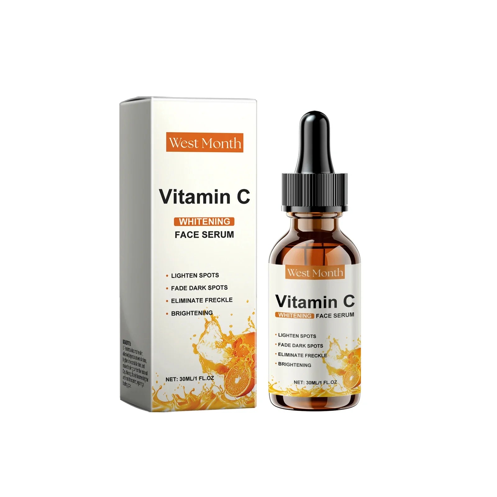 Vitamin C Brightening Serum – Fades Dark Spots & Melasma 30ml Vitamin C Face Serum Oasis Select 30ml boxed