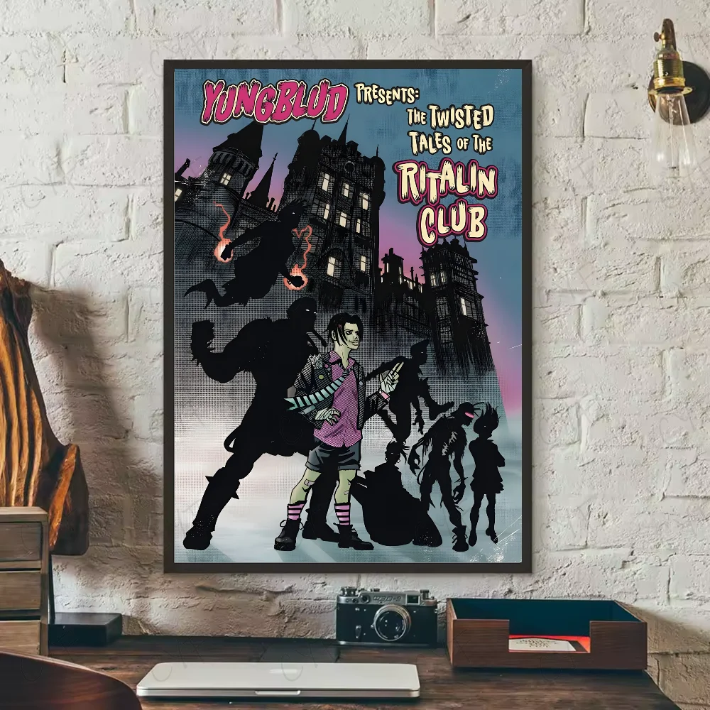 fashion Y-YUNGBLUD Singer Poster HD art sticky wall waterproof home living room bedroom bar aesthetic decoration Peaceful Pleasures Health and Wellness
