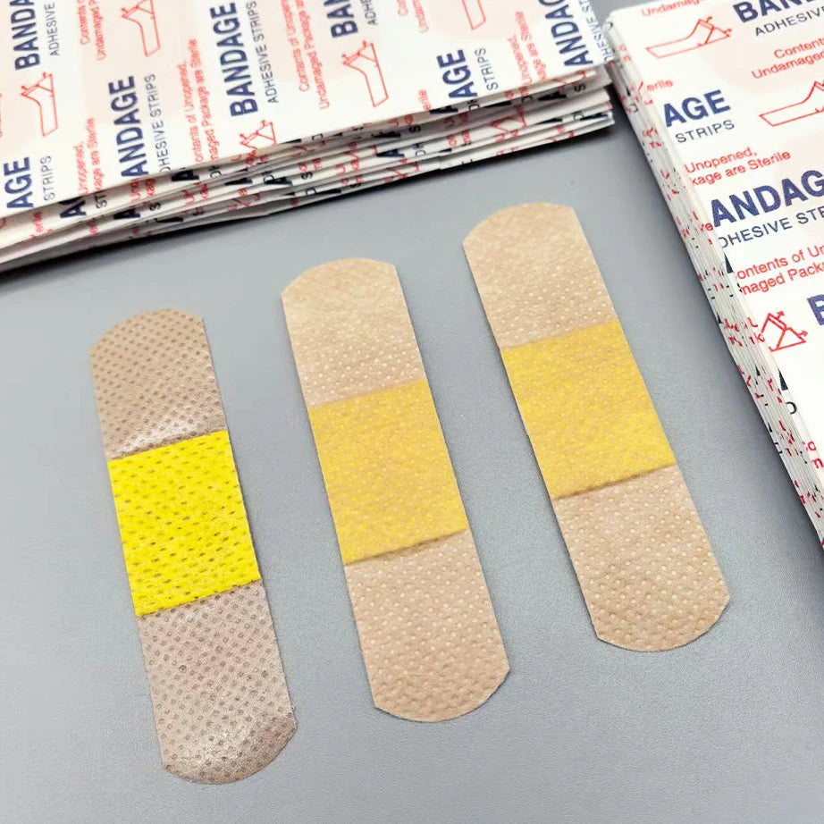 50/100Pcs Waterproof Breathable Cushion Adhesive Plaster Wound Hemostasis Sticker Band First Aid Medical Gauze Bandage band,aids Peaceful Pleasures Health and Wellness