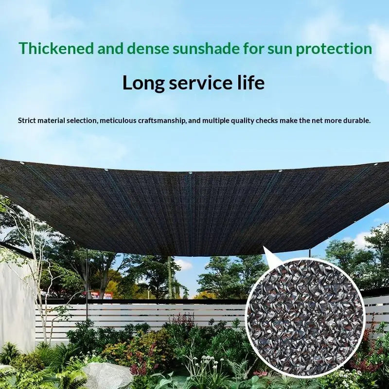 Black HDPE Sun Shade Net – 90% UV Protection Garden & Patio