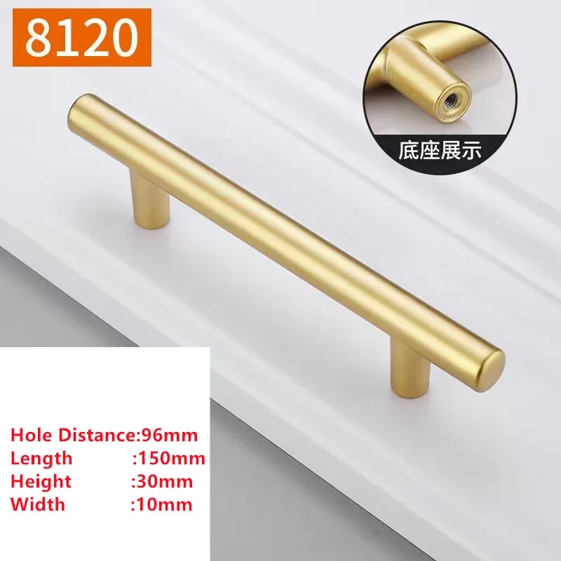 Pearl Gold Aluminum Cabinet Drawer Handle & Furniture Knob