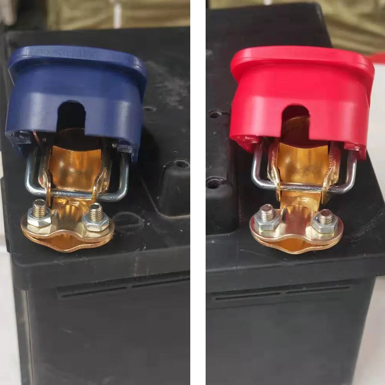 Battery Terminal Connectors Negative and Positive 1 Pair Plate Quick Release Car Connector Battery Clamps Top Post Clips Peaceful Pleasures Health and Wellness