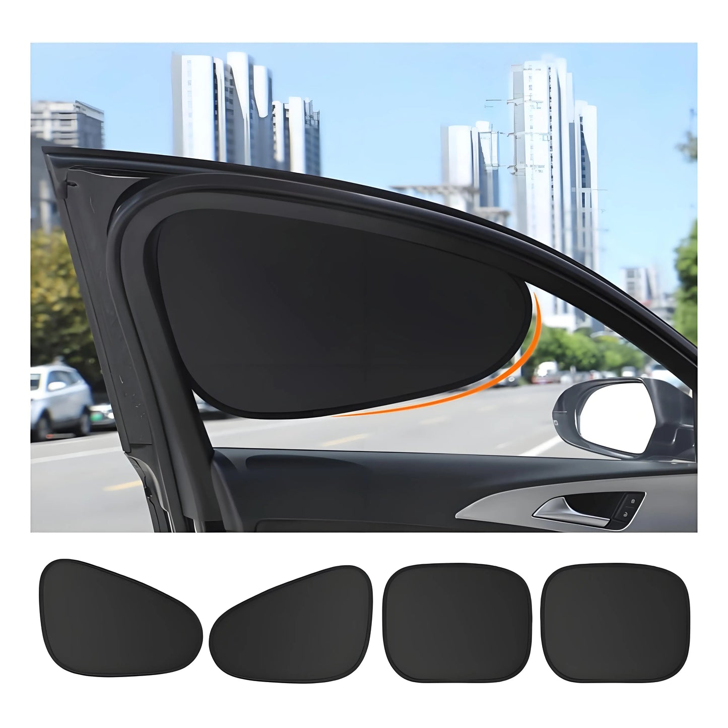 4-Layer Electrostatic Car Side Window Sun Shade | UV Blocker