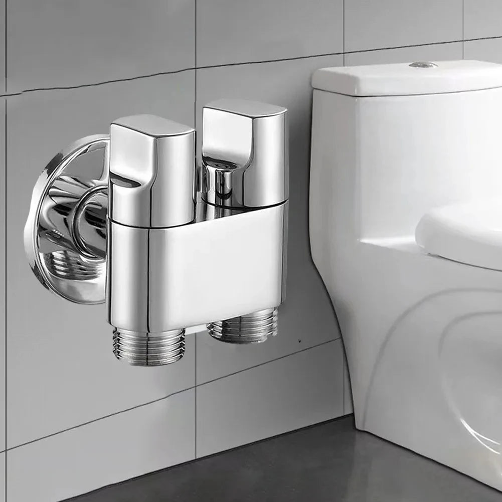 Dual Control Triangle Valve Faucet – Washing Machine & Toilet