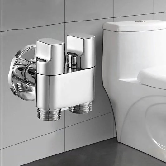 Dual Control Triangle Valve Faucet – Washing Machine & Toilet Shut-Off Triangle Valve Peaceful Pleasures Health and Wellness